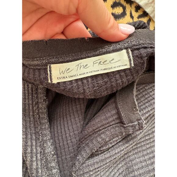 Free People We the Free Black Buttercup Thermal Long Sleeve Top Size XS - Picture 6 of 8